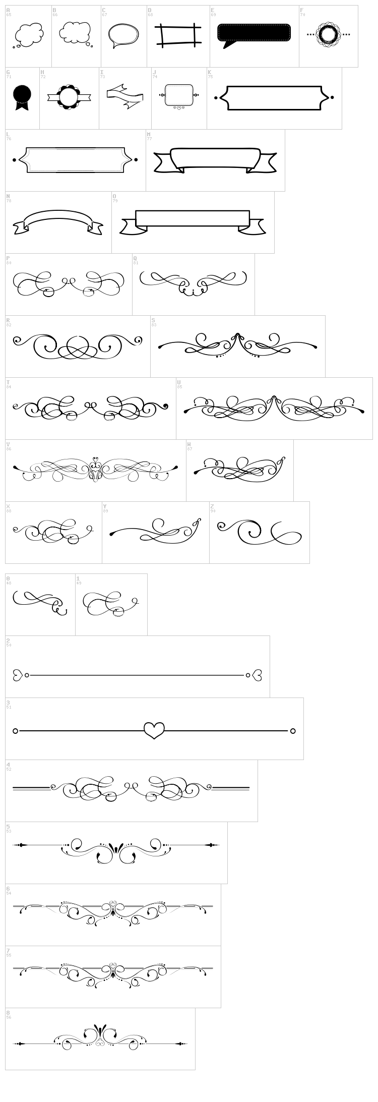 It Was A Good Day font map